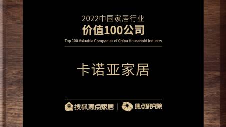 百強之巔|撸撸社下载安装再獲“2022中國家居行業價值100公司”榮譽